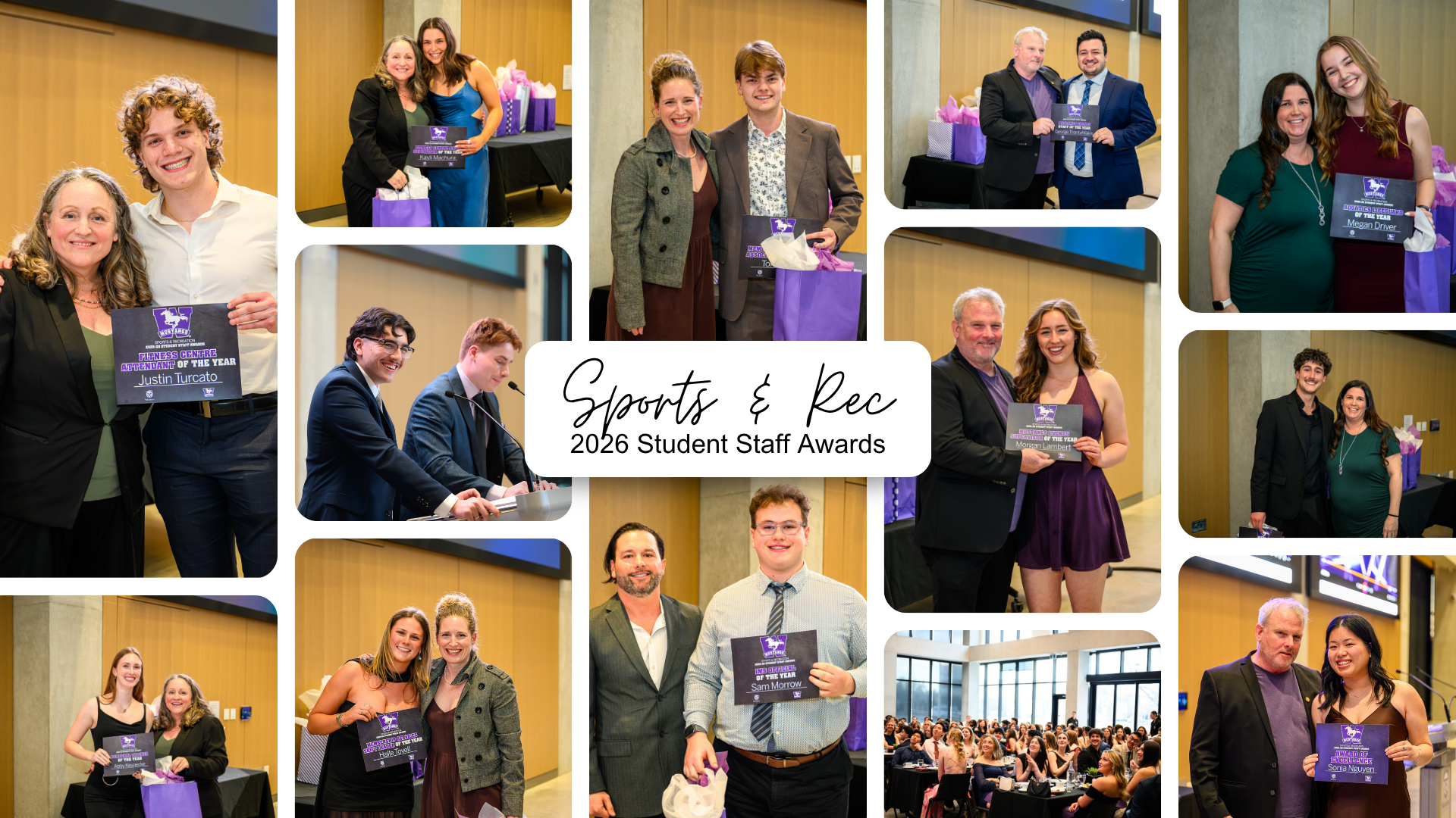 Award Winners and Staff posing with awards